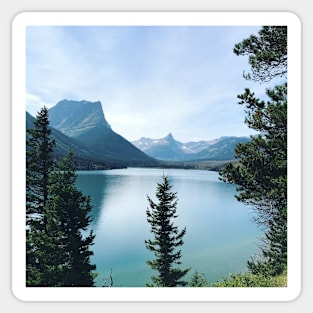 Beautiful Blue Mountains and Lake Sticker